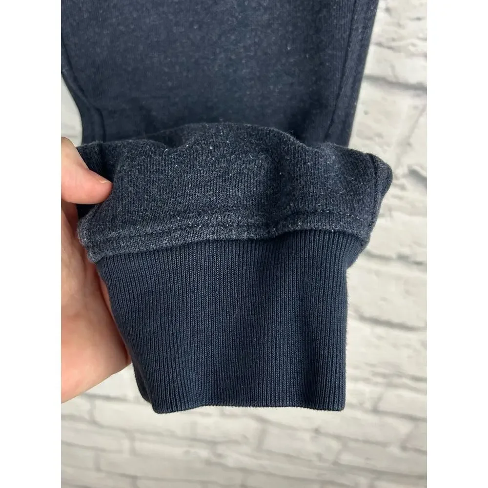 J.Crew Knit Goods Slim Jogger Sweatpants Navy Blue Zip Pocket Men’s Small